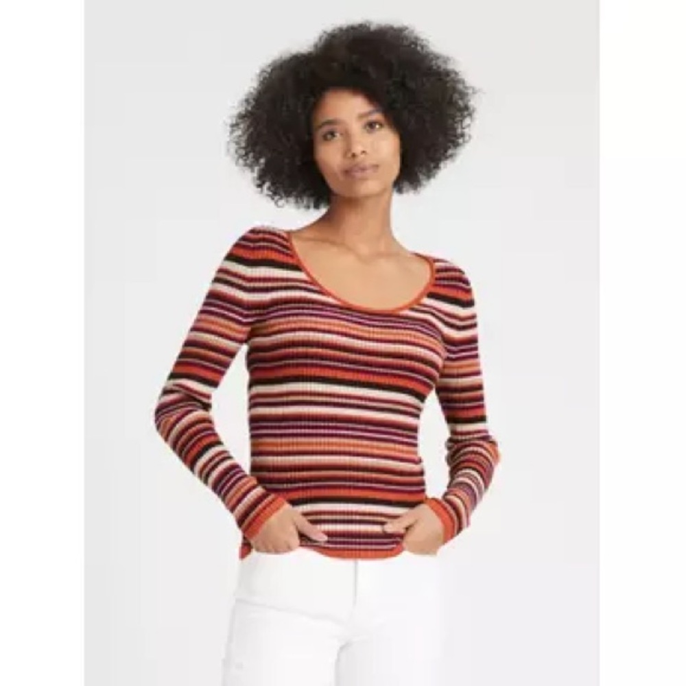Banana Republic Fitted Scoop-Neck Sweater, Size S